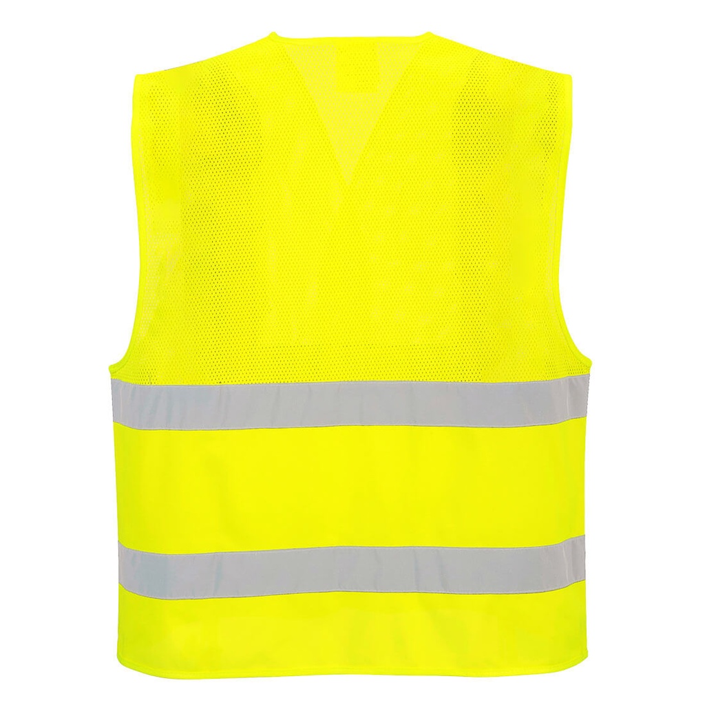 CHALECO AV REJILLA AMARILLO VELCRO