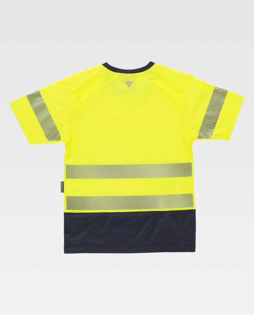 CAMISETA AV M/C BANDA SEGMENTADA INTERIOR ALGODON WORKTEAM