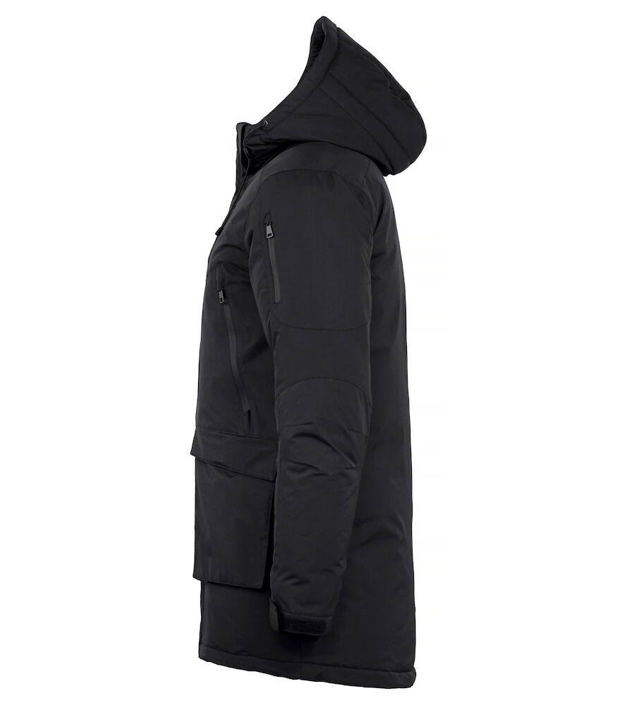 PARKA NEGRA UNISEX CON RELLENO GRUESO CLIQUE