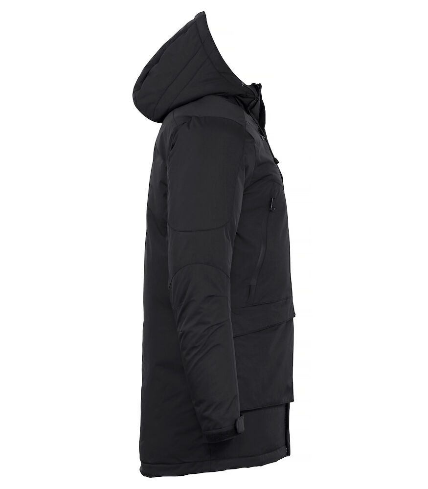 PARKA NEGRA UNISEX CON RELLENO GRUESO CLIQUE