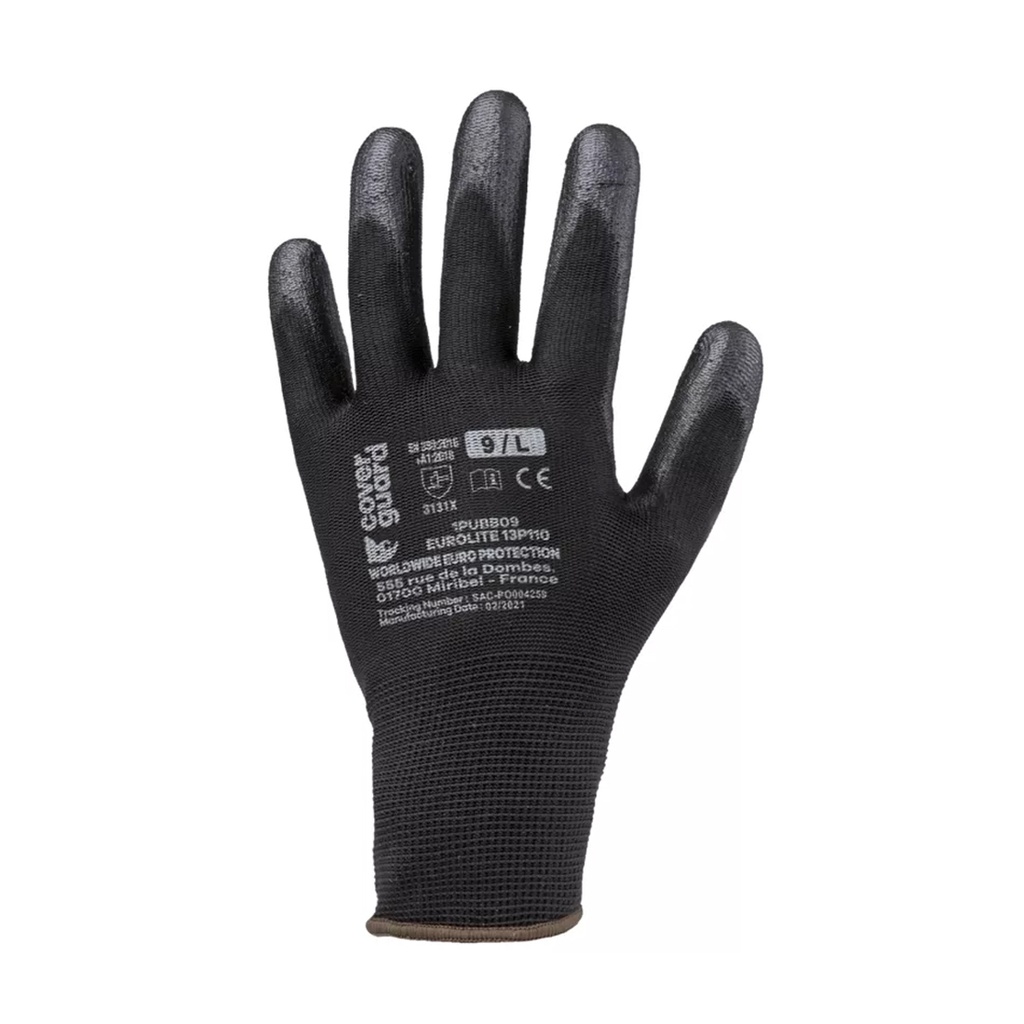 GUANTES. POLIURETANO NEGRO