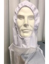 GORRO TIPO BUZO CON REJILLA, BLANCO