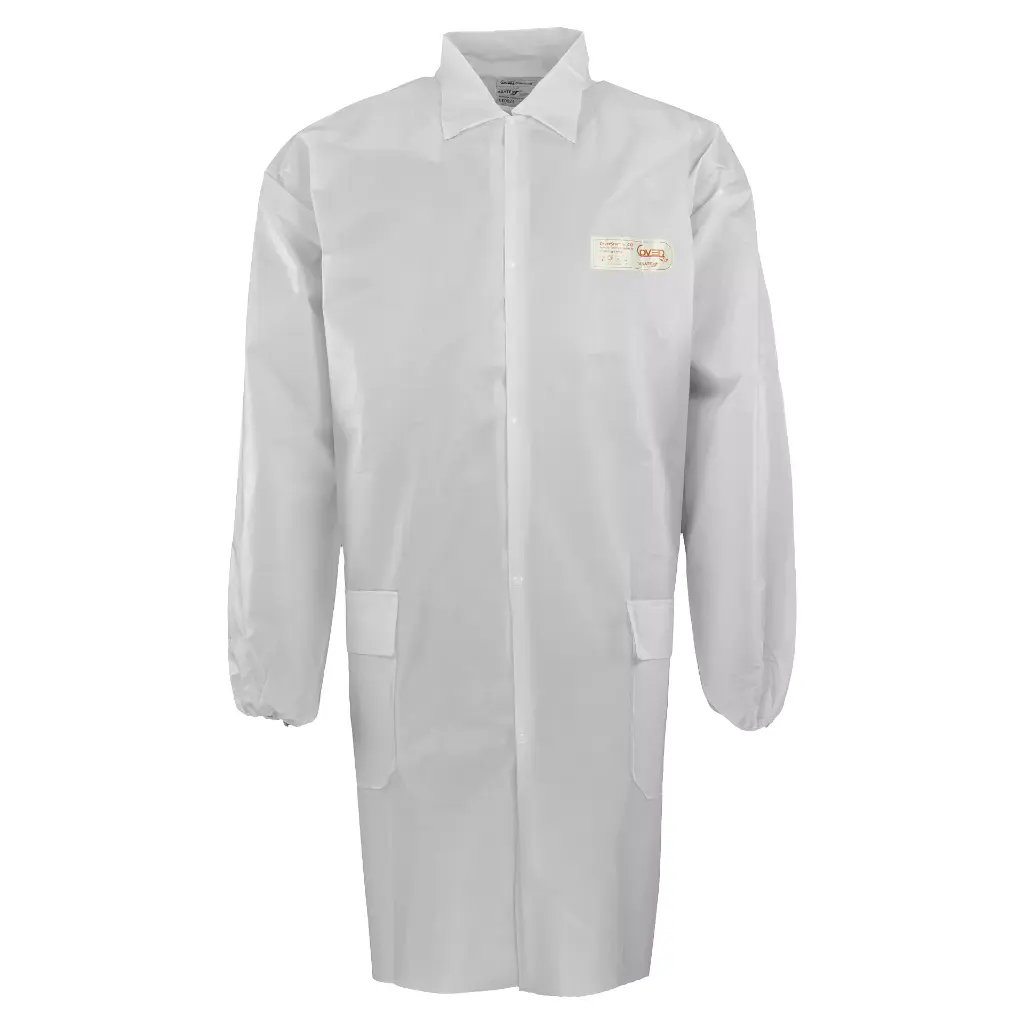 BATA BLANCA PROTEC. QUIMICA CORCHETES