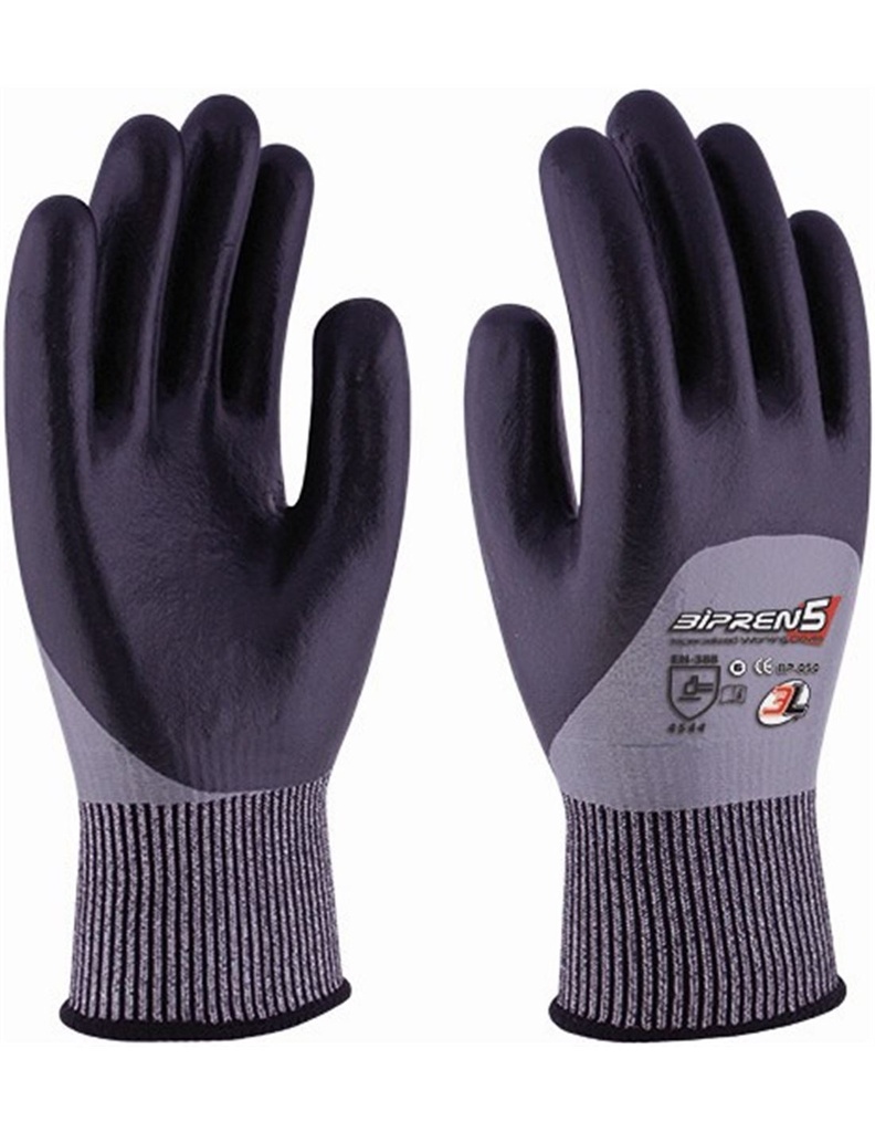 GUANTES 3L DOS CAPAS NITRILO CORTE 5