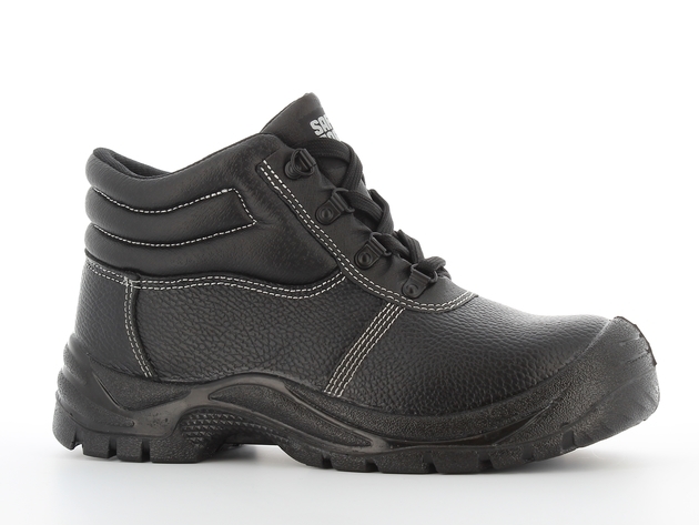BOTA PIEL NEGRA ECONOMICA, CORDONES, S3
