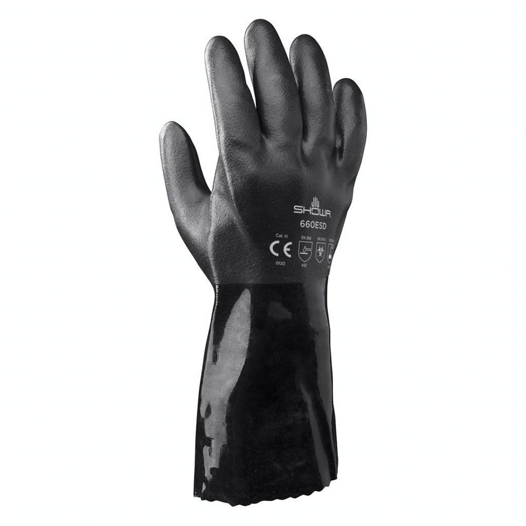 GUANTES. PVC ANTIESTATICOS 30 CM