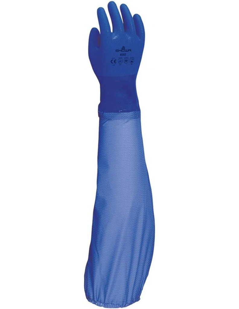 GUANTES PVC AZUL HASTA HOMBRO