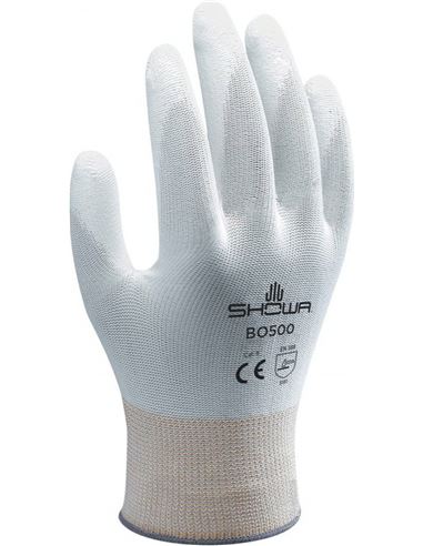 GUANTES NYLON PALMA POLIURET. BCO