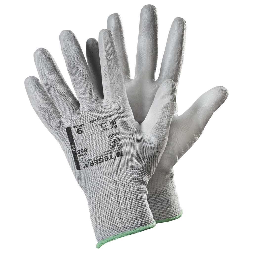 GUANTES. TEGERA POLIESTER+PU
