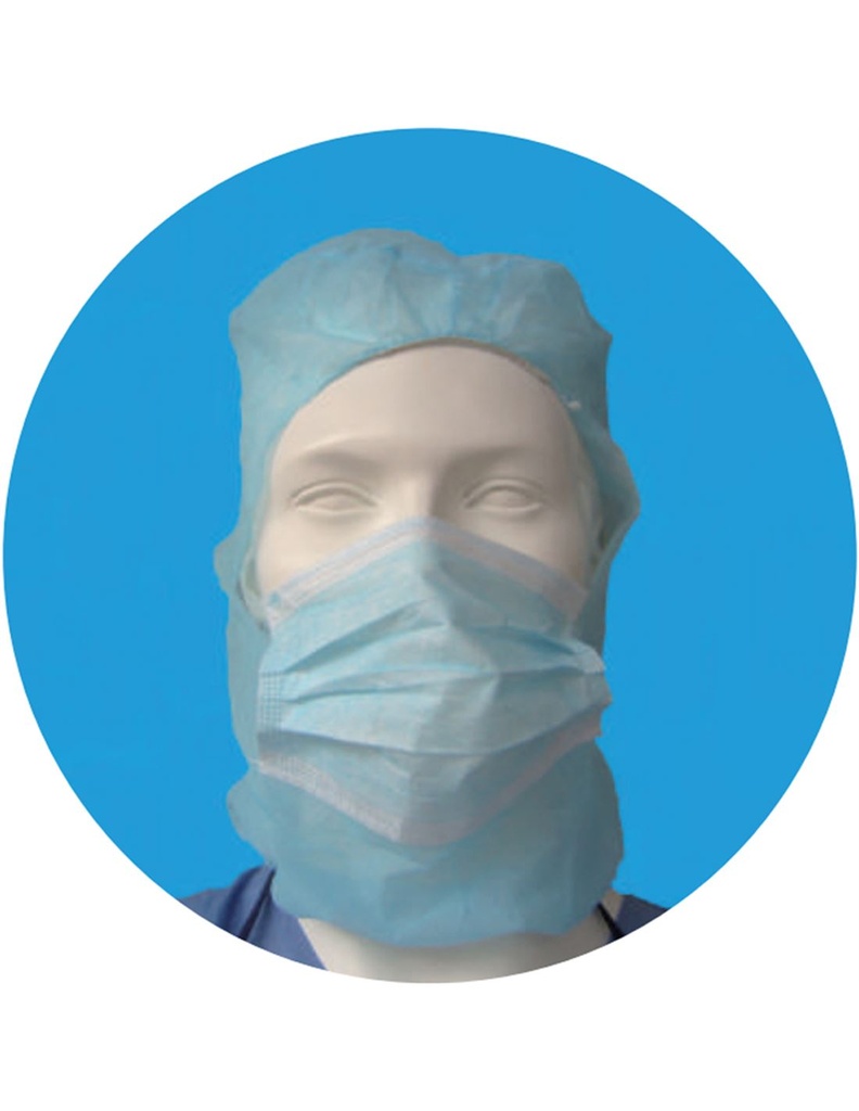 GORRO+MASCARILLA AZUL C/500