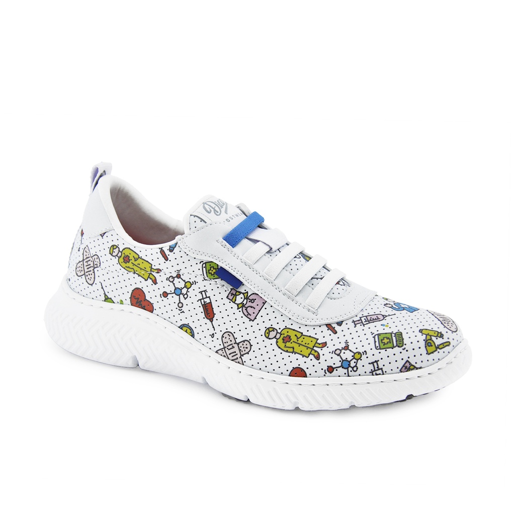 ZAPATILLA ESTAMPADA C/CORDONES ELÁSTICOS