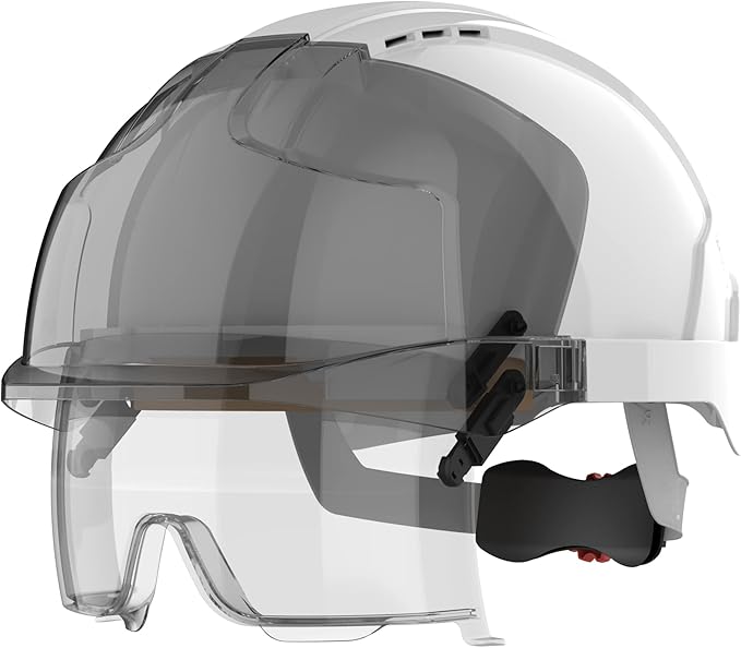 CASCO CON GAFAS EVO VISTALENS BLANCO/GRIS AHUMADO - VENTILADO 