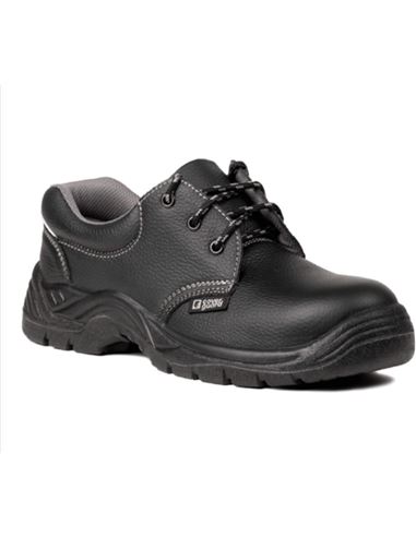 ZAPATO ECONOMICO PIEL NEGRA, CORD.S1P