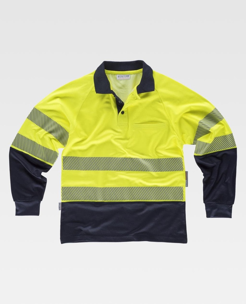 POLO M/L COMBINADO BANDA SEGMENTADA WORKTEAM