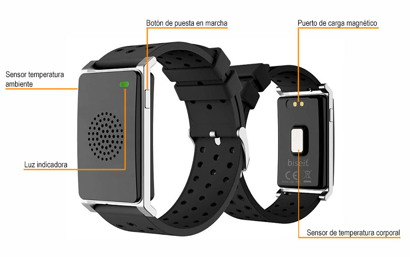 PULSERA BISEIF PREVENTIVA GOLPE DE CALOR RECARGABLE