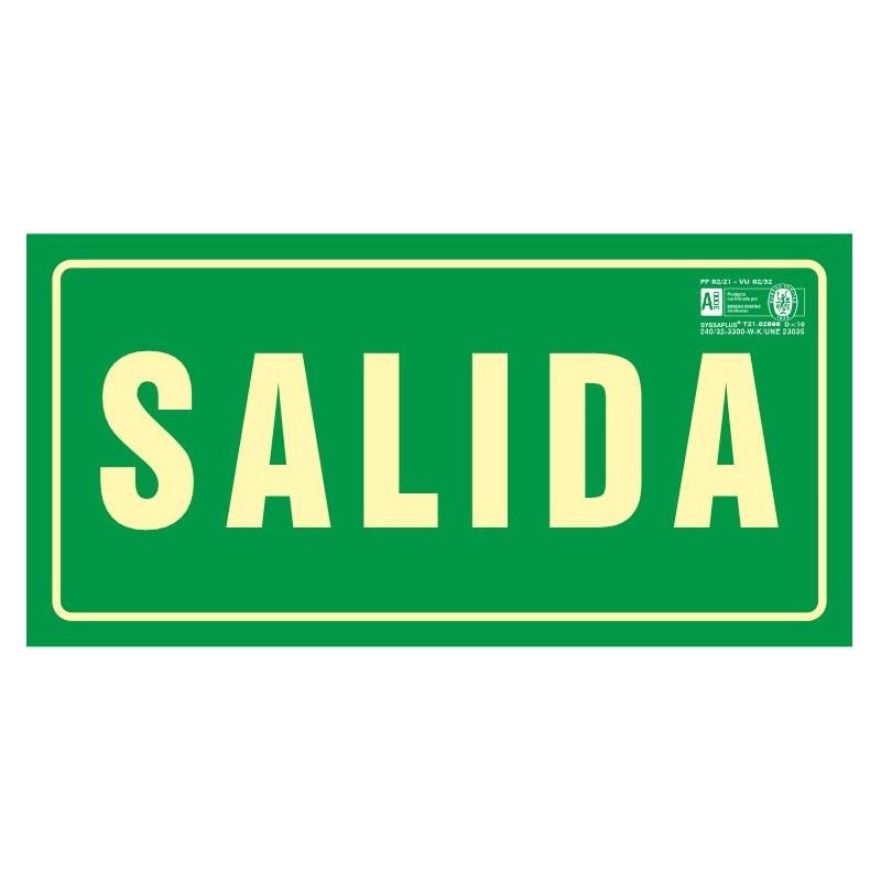 SEÑAL SALIDA 903032F (UNE - 23034-2023) 