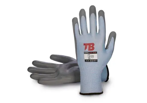 [418 TFLN] GUANTES POLIUR. GRIS FINO CORTE 4