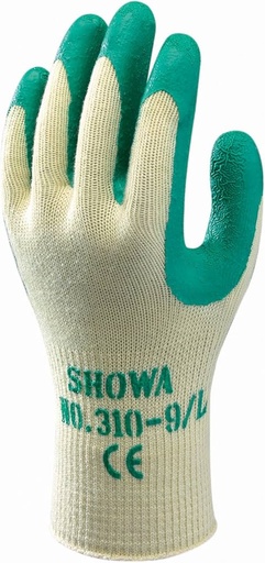 [SHOWA 310] GUANTES PUNTO-CAUCHO VERDE