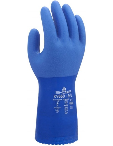[SHOWA 660KV] GUANTES SHOWA PVC 30 CM (CON KEVLAR)
