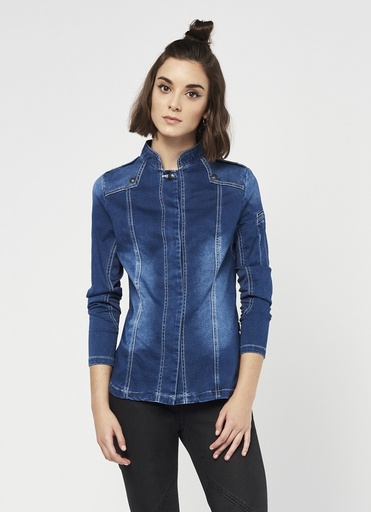 [04129] CHAQUETILLA PUNTO DENIM SLIM FIT