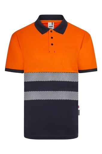 [305533] POLO RECICLADO BICOLOR M/C BANDA SEGMEN VELILLA