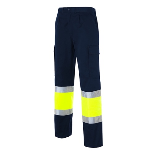[MADRAS 1]  PANTALON MULTIBOLSILLOS BICOLOR SEANA