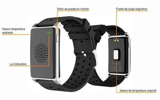 [CMZ-RF11] PULSERA BISEIF PREVENTIVA GOLPE DE CALOR RECARGABLE