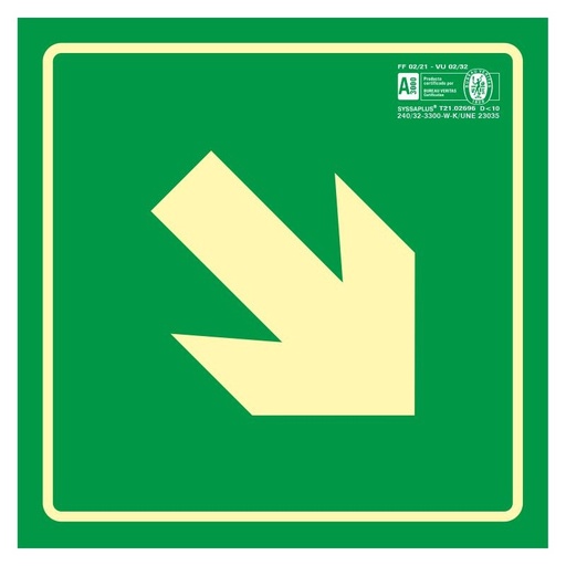 [901221PF] PLACA VÍA EVACUACIÓN 9012F FOTOLUMINISCENTE