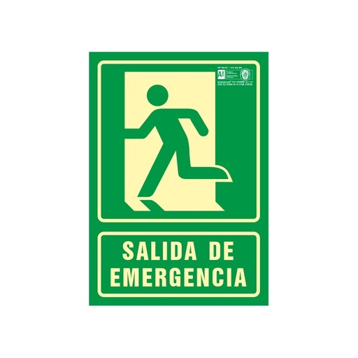 [500029PF] SEÑAL SALIDA DE EMERGENCIA FOTOLUMINISCENTE - REFERENCIA 5000F