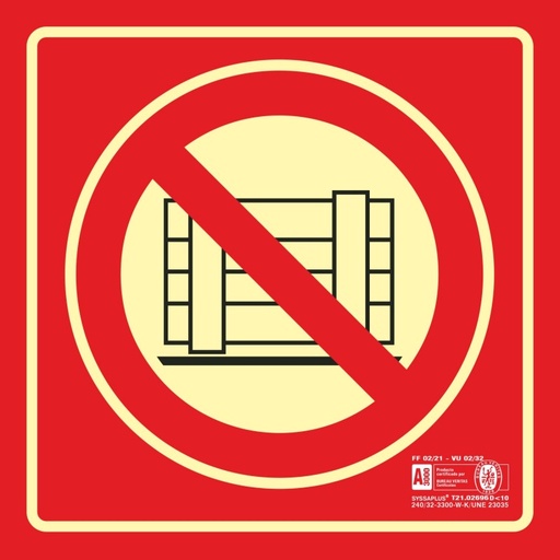 [911021PF] SEÑAL DE NO OBSTRUIR 9110F