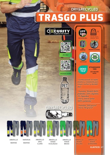 [TRASGO PLUS+FORRO] PANTALON AV STRETCH HOMBRE PRIMA FORRADO 